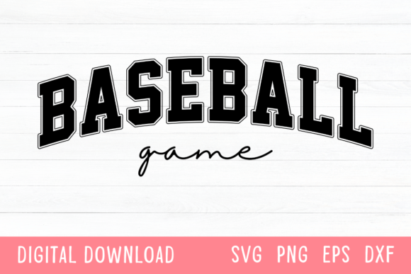 Baseball Game Retro Varsity SVG: Graphics & T-Shirt Designs