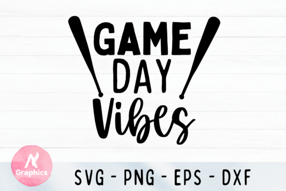 Game Day Vibes Baseball SVG: Graphics & T-Shirt Designs