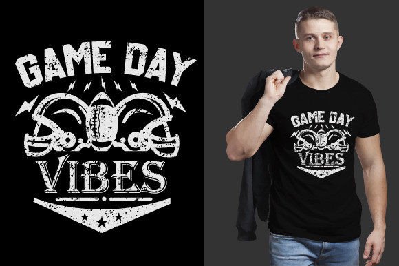 Game Day Vibes Football Graphics & T-Shirt Designs