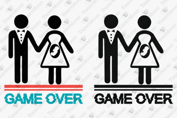 Game Over Funny Sarcastic Pregnancy Graphics