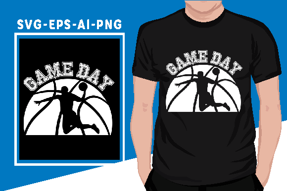 Retro Game Day Basketball Graphics & T-Shirt Designs